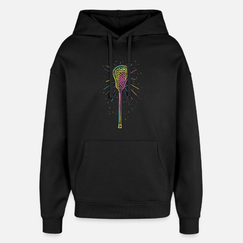 Lacrosseschläger - Oversized Unisex Hoodie von Stanley/Stella - Schwarz