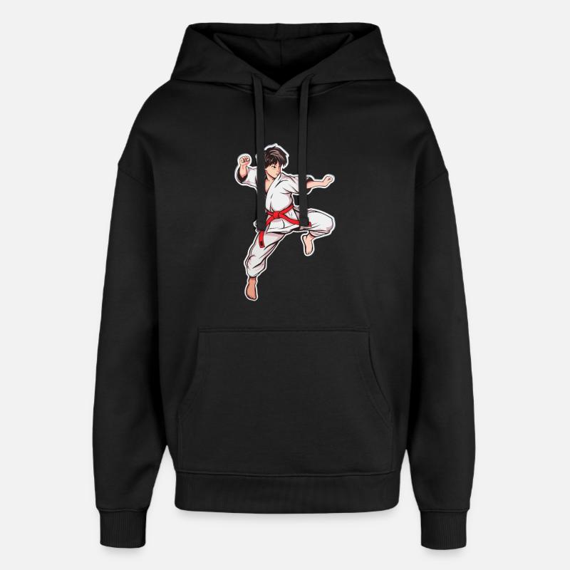 Karate Junge - Oversized Unisex Hoodie von Stanley/Stella - Schwarz