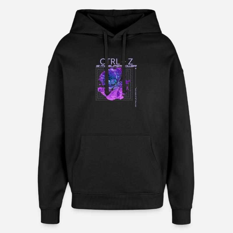 CTRL+Z est mon superpouvoir - Sweat à capuche unisexe Stanley/Stella Oversized - noir