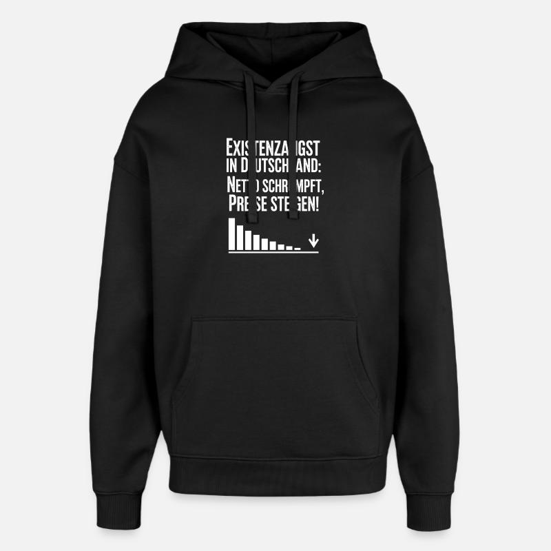 La peur existentielle en Allemagne - Sweat à capuche unisexe Stanley/Stella Oversized - noir