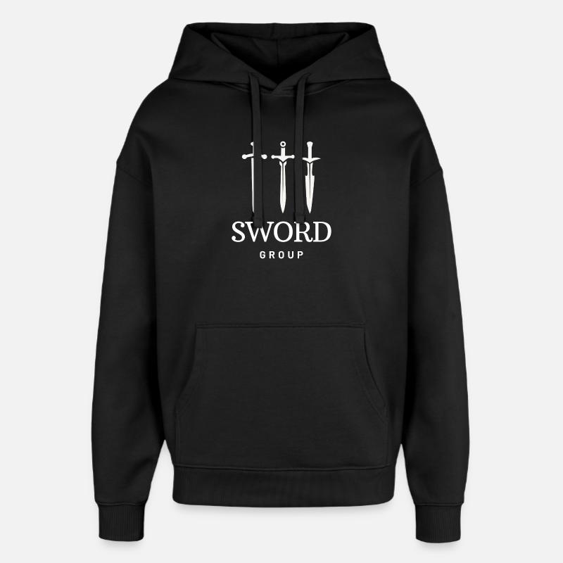 Sword_group - Oversized Unisex Hoodie von Stanley/Stella - Schwarz