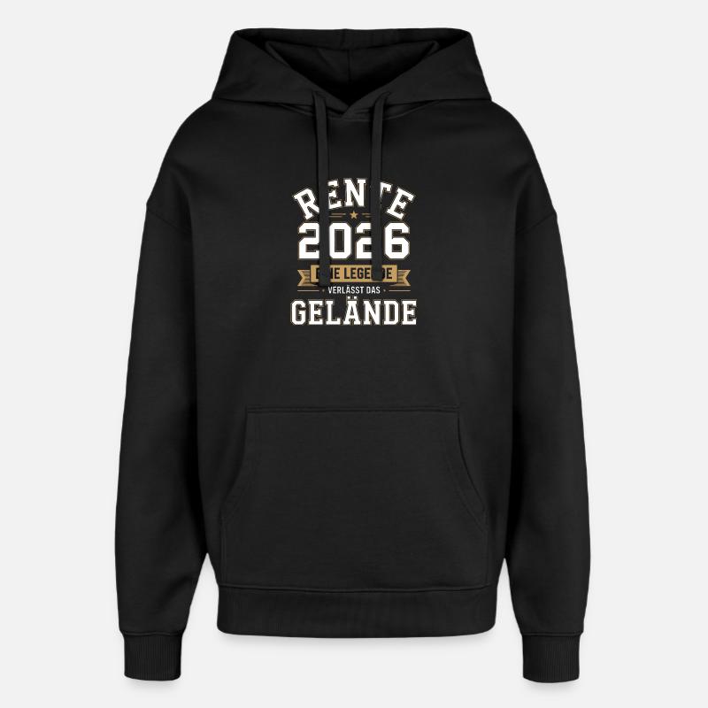 Rente 2026 : une légende - Sweat à capuche unisexe Stanley/Stella Oversized - noir