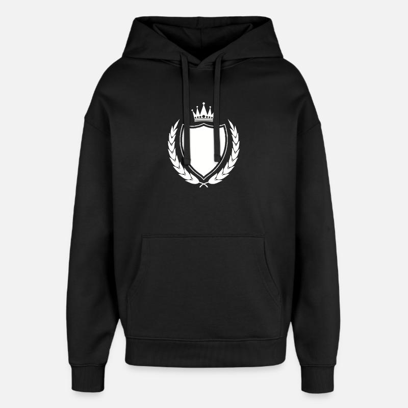 Emblème des armoiries royales - Sweat à capuche unisexe Stanley/Stella Oversized - noir