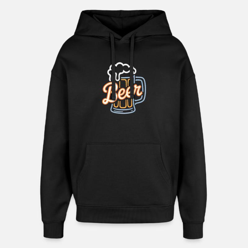 Bier – Cool Beer Logo - Oversized Unisex Hoodie von Stanley/Stella - Schwarz