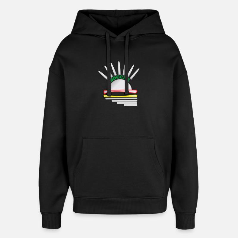 Logo de football - Sweat à capuche unisexe Stanley/Stella Oversized - noir