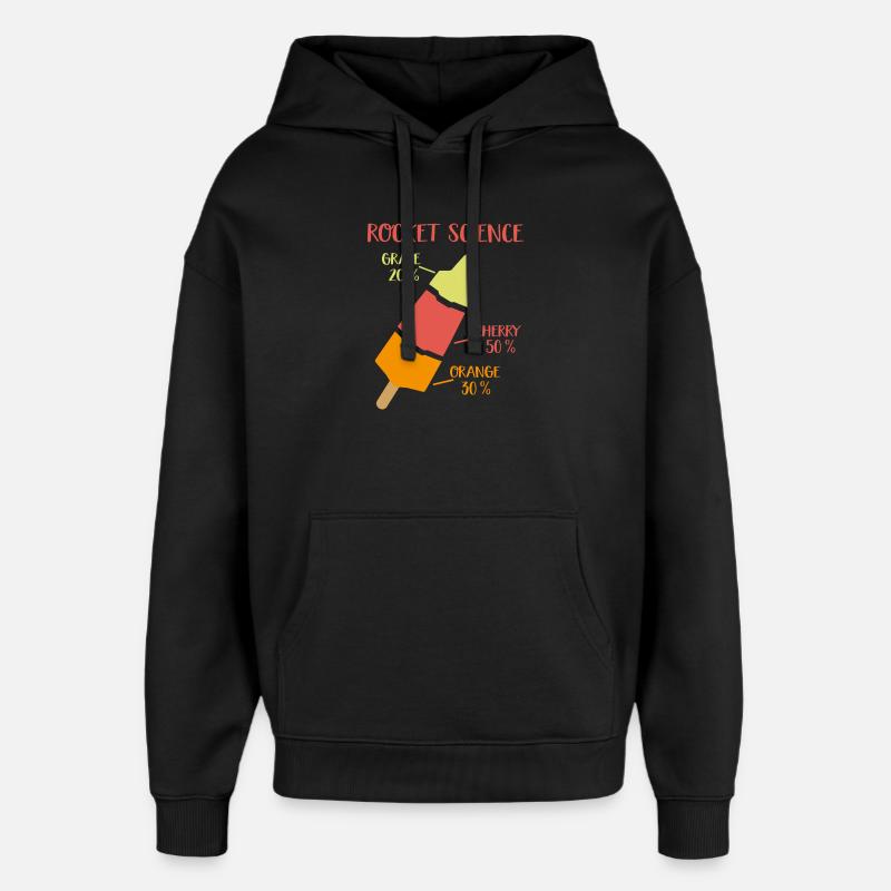 2541614 128139169 rocket science - Sweat à capuche unisexe Stanley/Stella Oversized - noir