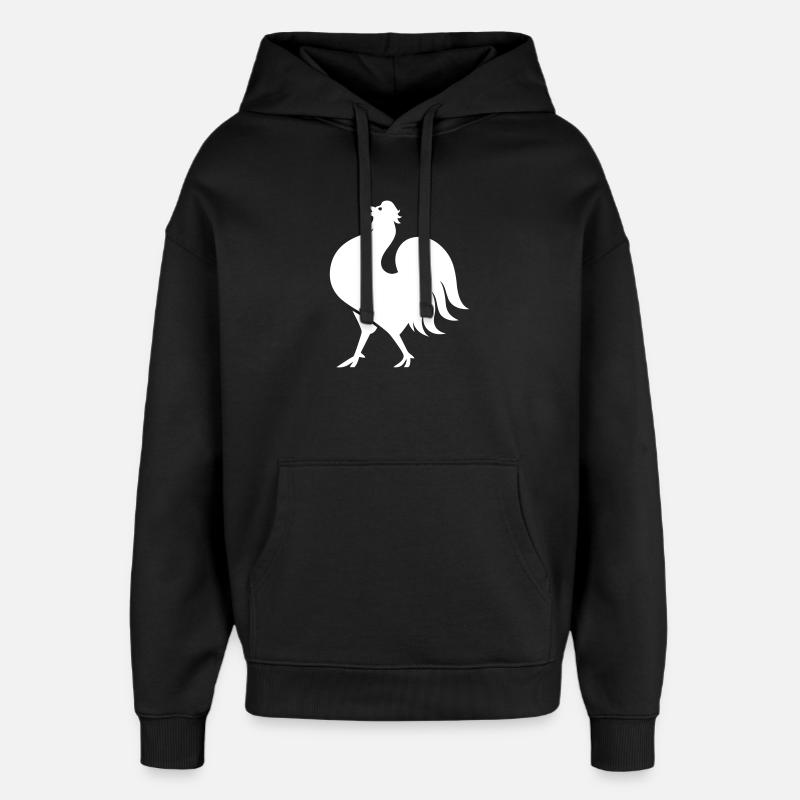 Coq coq - Sweat à capuche unisexe Stanley/Stella Oversized - noir