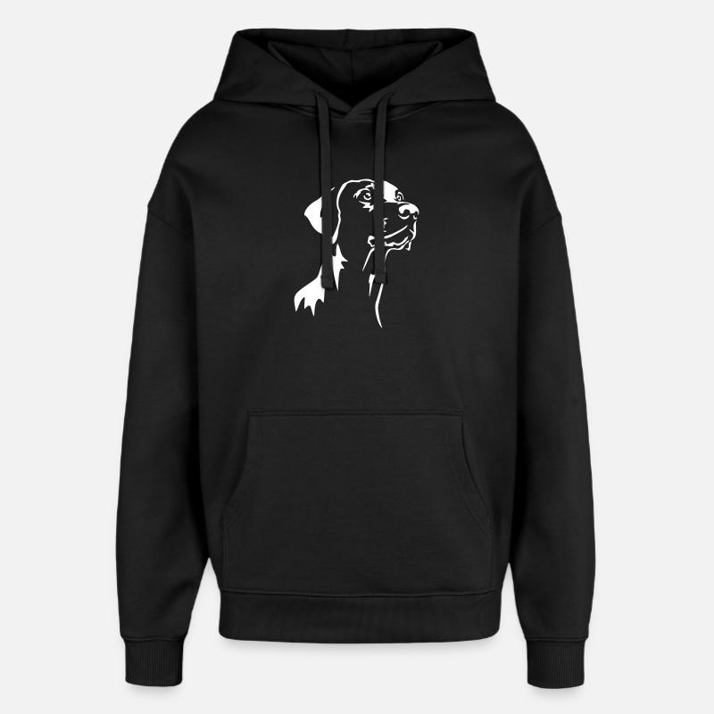 Dobermann Kopf "Black Edition" - Oversized Unisex Hoodie von Stanley/Stella - Schwarz