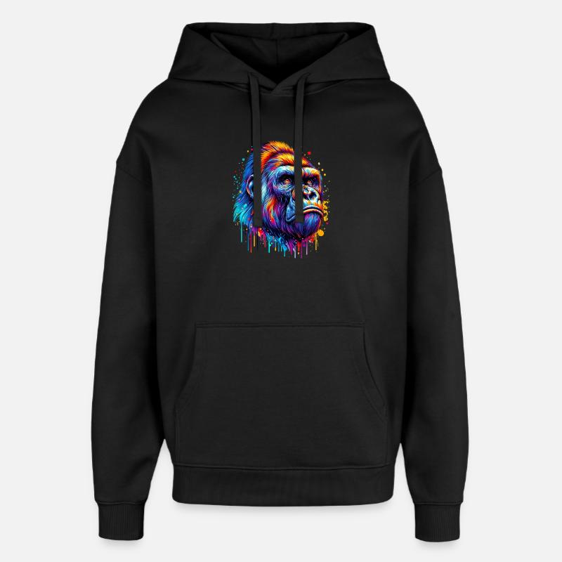 Gorilla - Oversized Unisex Hoodie von Stanley/Stella - Schwarz