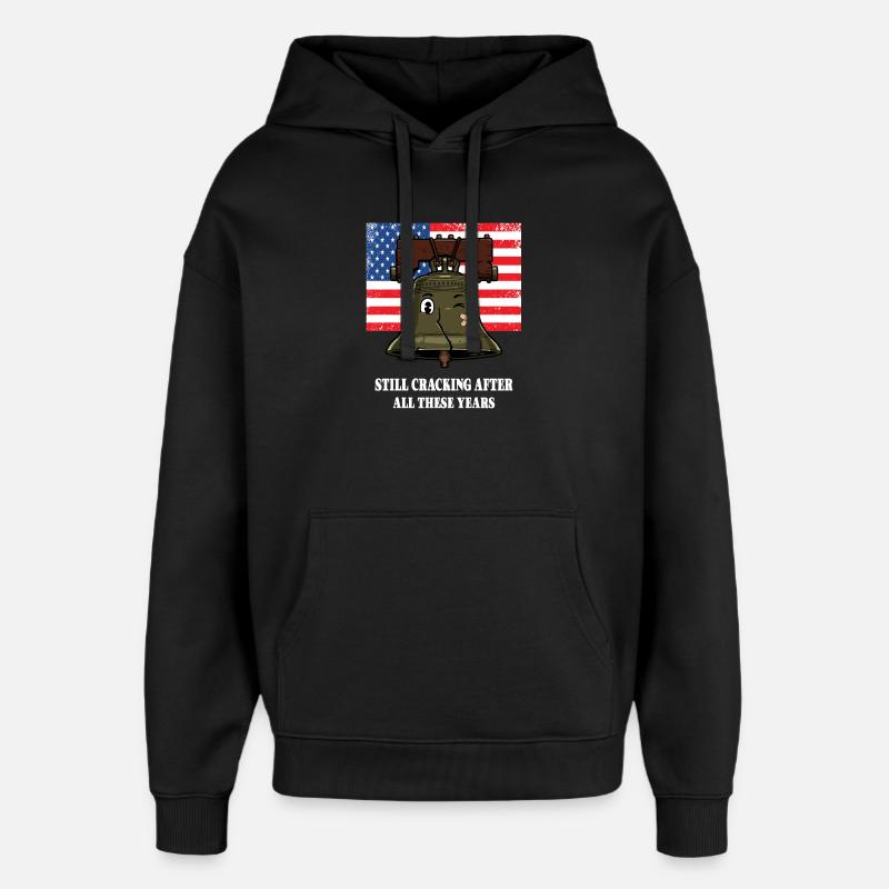 Cloche de la Liberté - Sweat à capuche unisexe Stanley/Stella Oversized - noir