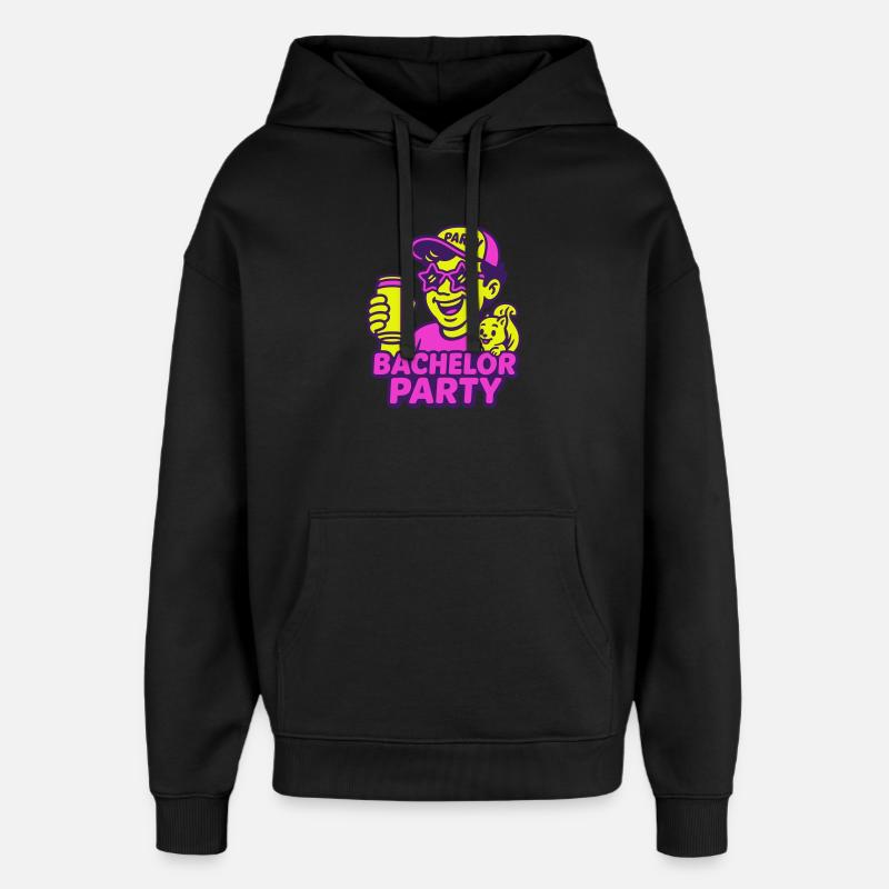 Enterrement de vie de garçon - Sweat à capuche unisexe Stanley/Stella Oversized - noir