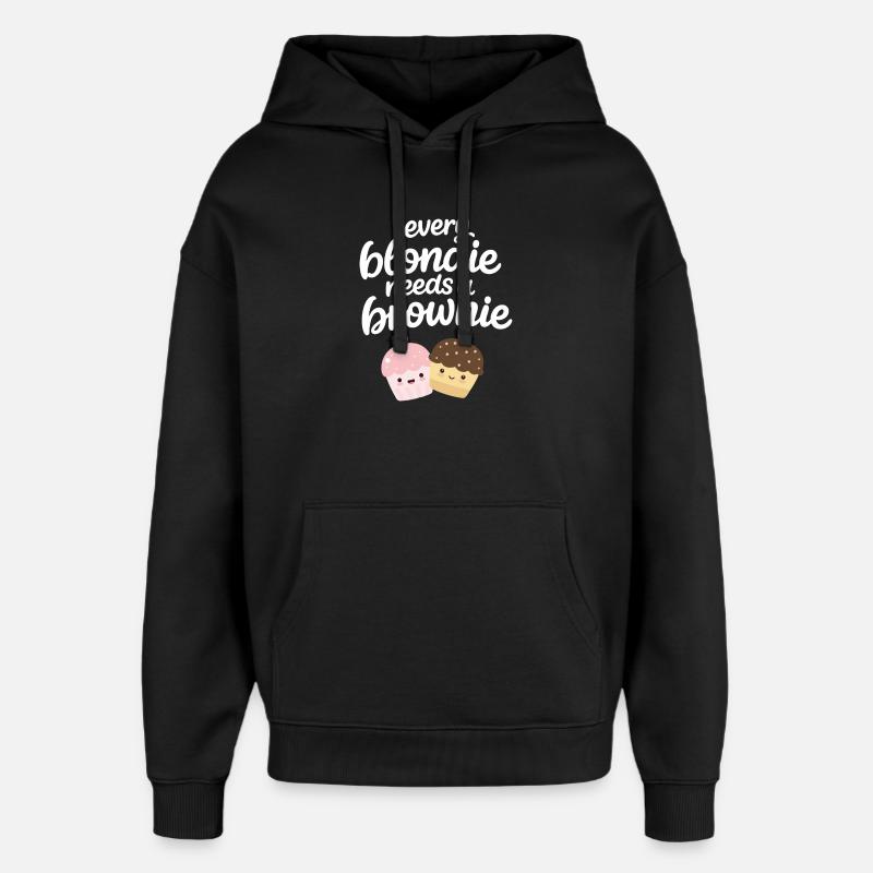 Every Blondine needs a Brownie - Oversized Unisex Hoodie von Stanley/Stella - Schwarz