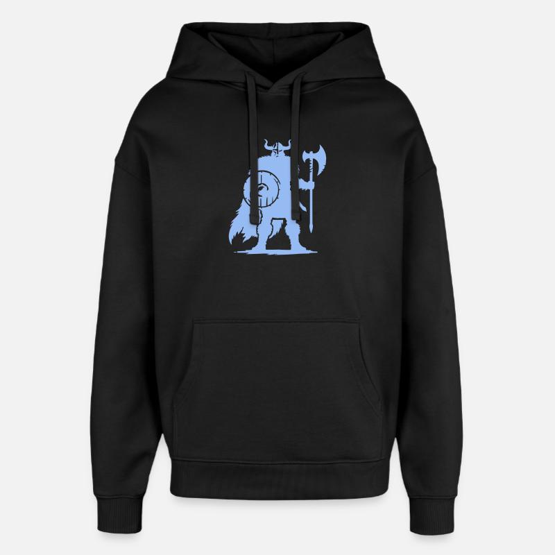 Guerrier viking avec hache et bouclier - Sweat à capuche unisexe Stanley/Stella Oversized - noir