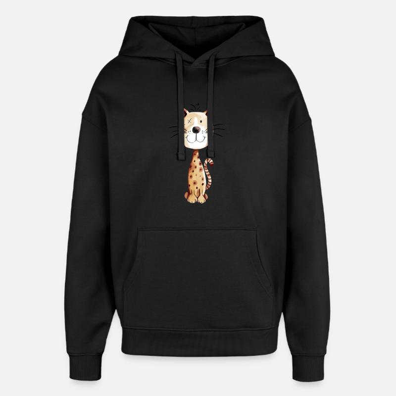 Petit chat - Cats Comic - Sweat à capuche unisexe Stanley/Stella Oversized - noir