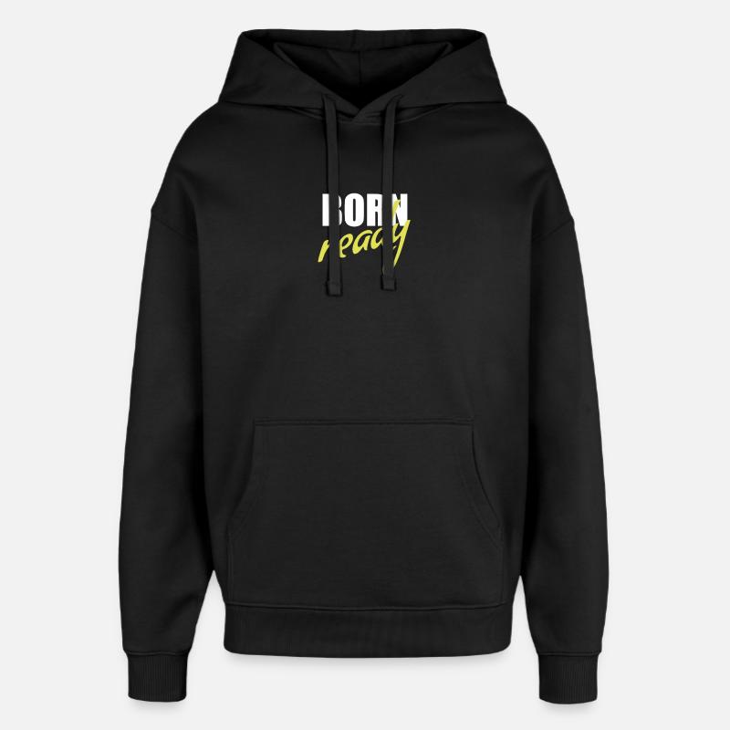 Né prêt - Sweat à capuche unisexe Stanley/Stella Oversized - noir