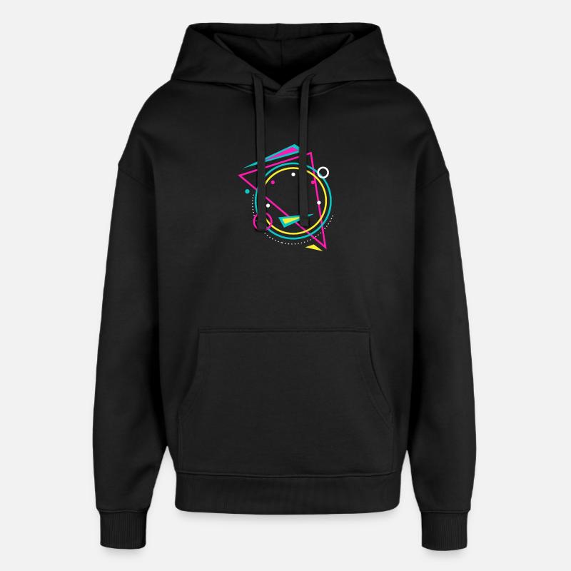 Geometrie - Oversized Unisex Hoodie von Stanley/Stella - Schwarz
