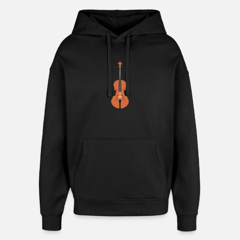 Violin playing musical instrument String instrument - Oversized Unisex Hoodie by Stanley/Stella - black