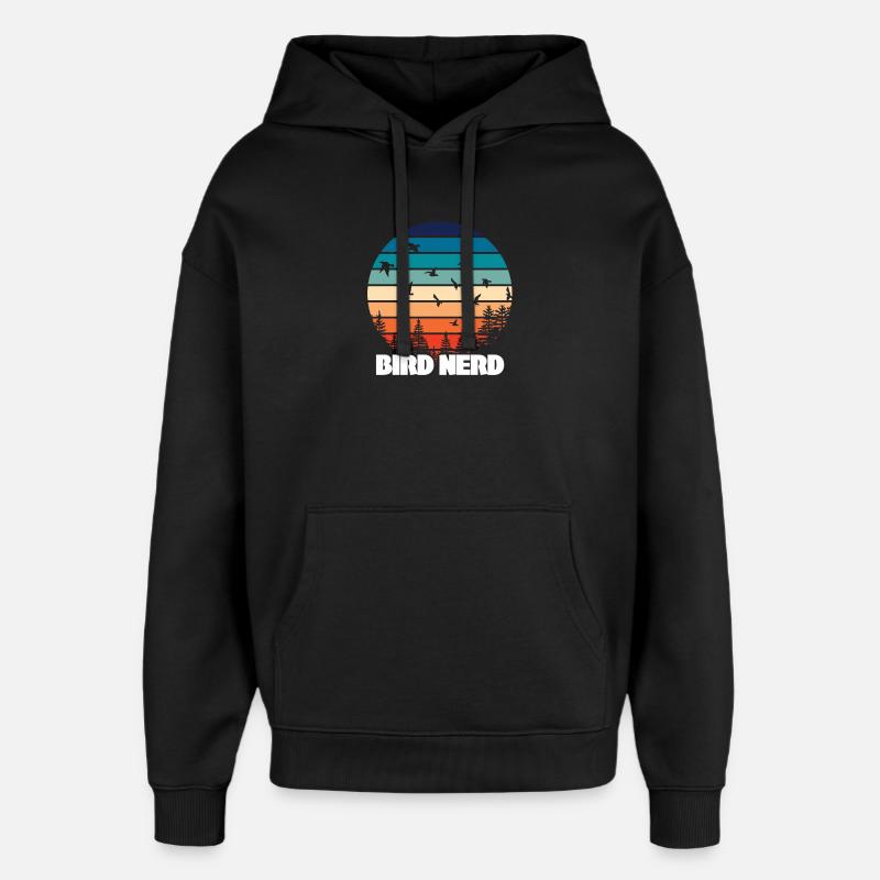 Vogelbeobachtung Vogel Nerd - Oversized Unisex Hoodie von Stanley/Stella - Schwarz