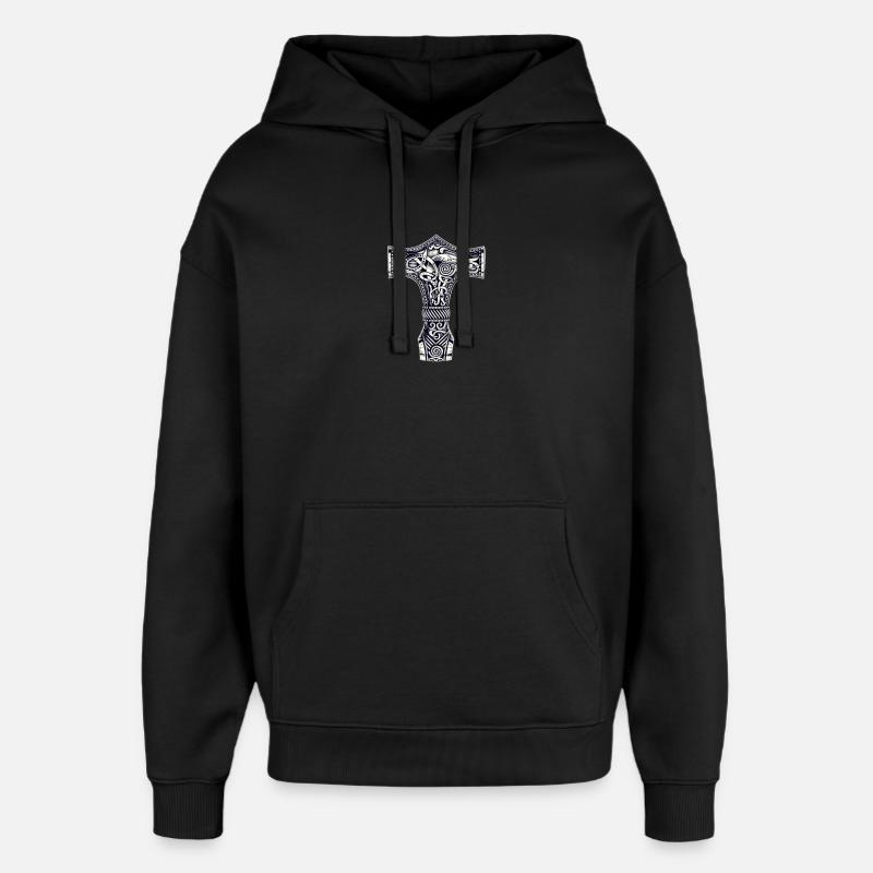La Croix de Thor - Sweat à capuche unisexe Stanley/Stella Oversized - noir