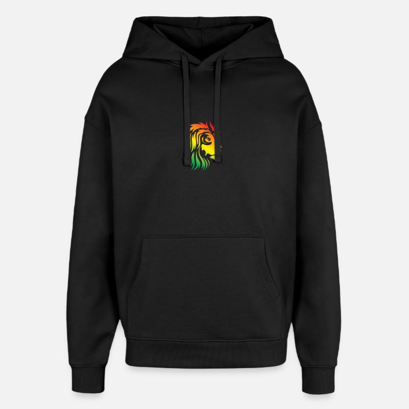 Regenbogenlöwe Kopf - Oversized Unisex Hoodie von Stanley/Stella - Schwarz