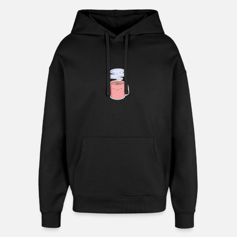 café - Sweat à capuche unisexe Stanley/Stella Oversized - noir