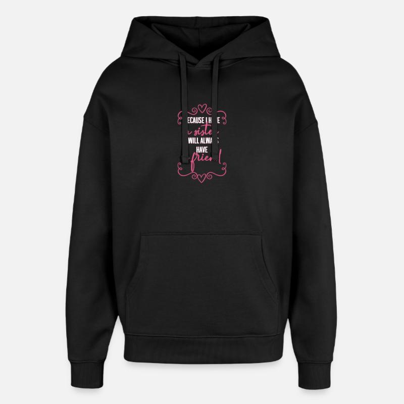 sœur - Sweat à capuche unisexe Stanley/Stella Oversized - noir