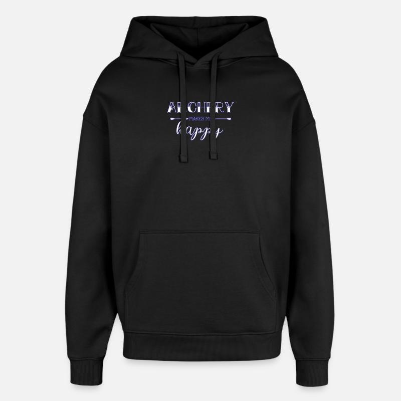 Tir à l’arc Sport - Sweat à capuche unisexe Stanley/Stella Oversized - noir