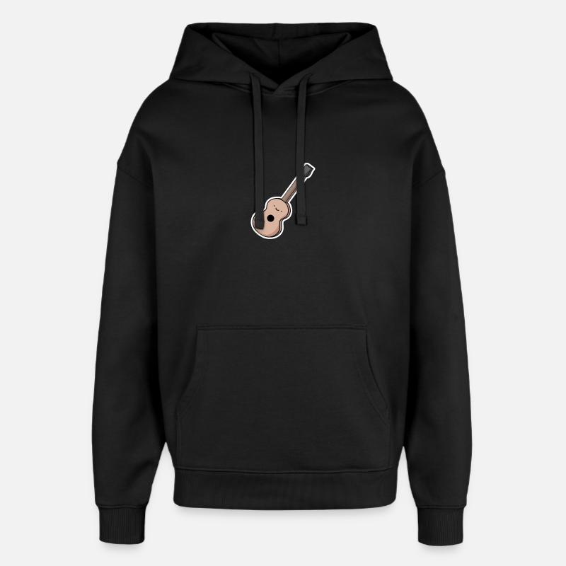 guitare - Sweat à capuche unisexe Stanley/Stella Oversized - noir