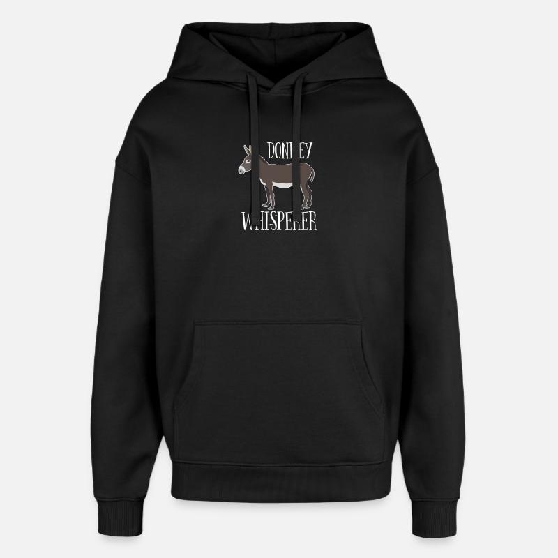 Esel - Eselflüsterer - Oversized Unisex Hoodie von Stanley/Stella - Schwarz