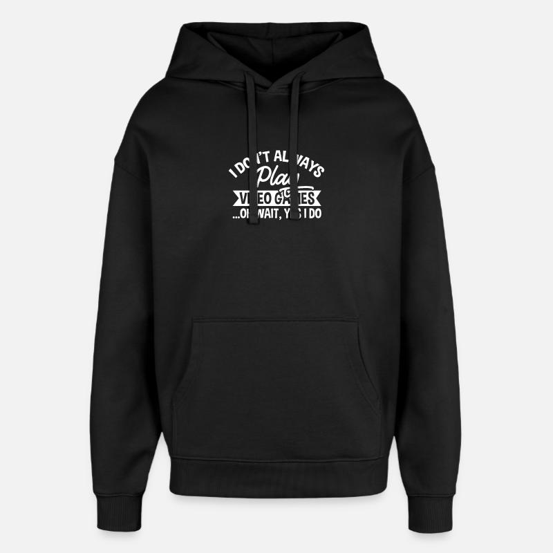 Joueur Zocker Gaming - Sweat à capuche unisexe Stanley/Stella Oversized - noir