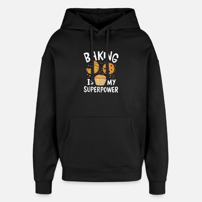 Boulanger de cuisson - Sweat à capuche unisexe Stanley/Stella Oversized - noir