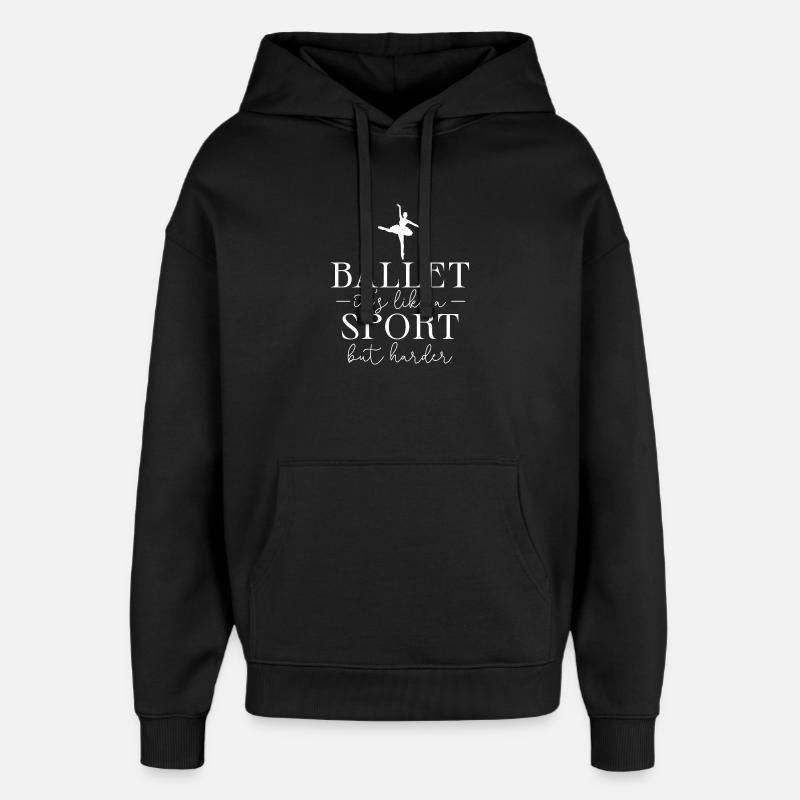 Ballerine de ballet - Sweat à capuche unisexe Stanley/Stella Oversized - noir