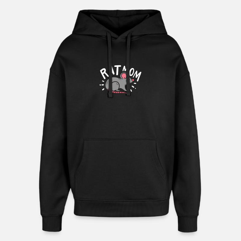Ratte - Oversized Unisex Hoodie von Stanley/Stella - Schwarz