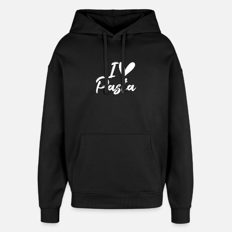 Pâtes - Sweat à capuche unisexe Stanley/Stella Oversized - noir