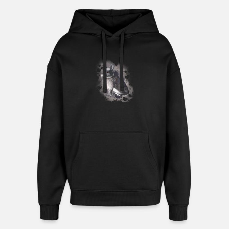 Lapin lapin - Sweat à capuche unisexe Stanley/Stella Oversized - noir