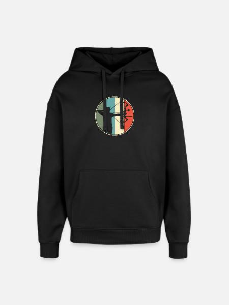 Archery Archery Retro - Oversized Unisex Hoodie by Stanley/Stella - black