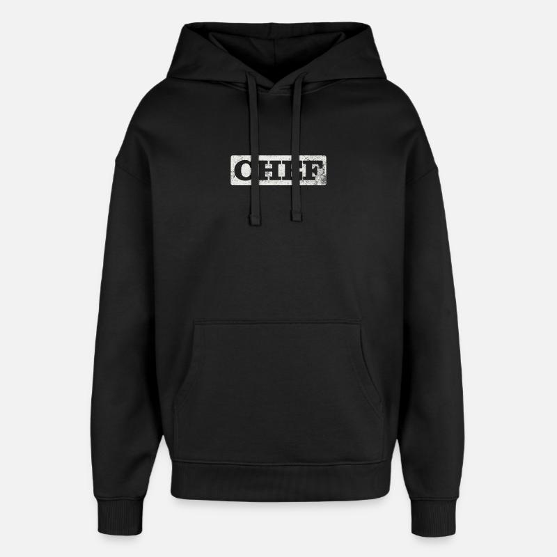 Chef Cook Hobby Chef - Oversized Unisex Hoodie by Stanley/Stella - black