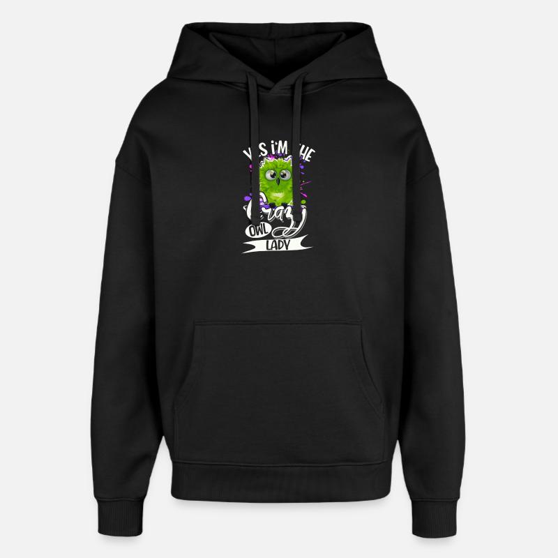 Hibou - Sweat à capuche unisexe Stanley/Stella Oversized - noir