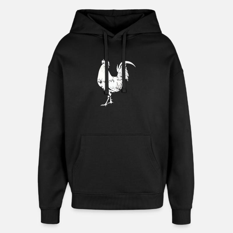 Coq Poulet Coq - Sweat à capuche unisexe Stanley/Stella Oversized - noir