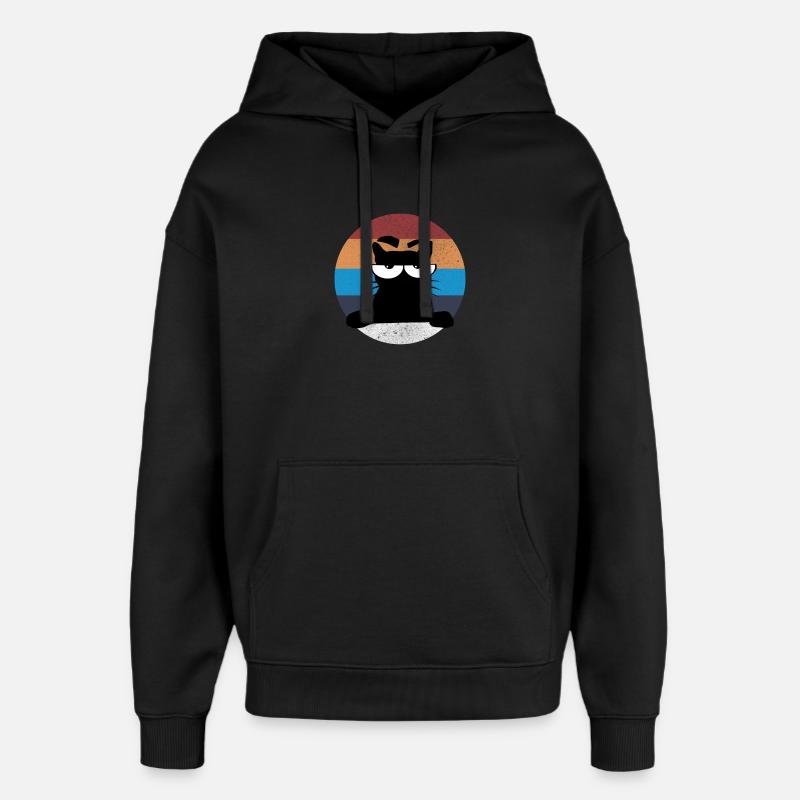 Grumpy Katze - Oversized Unisex Hoodie by Stanley/Stella - black
