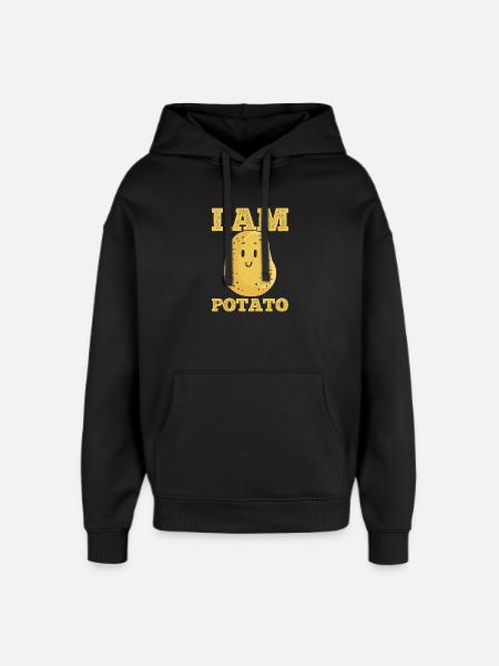 Potato Kawaii - Oversized Unisex Hoodie by Stanley/Stella - black