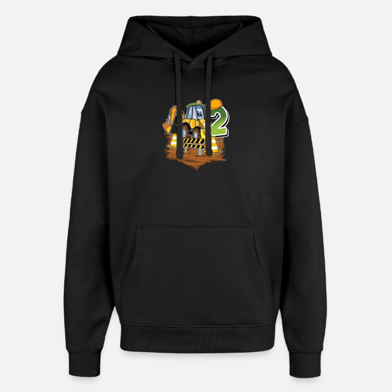 2 ans bagger anniversaire d’enfant - Sweat à capuche unisexe Stanley/Stella Oversized - noir