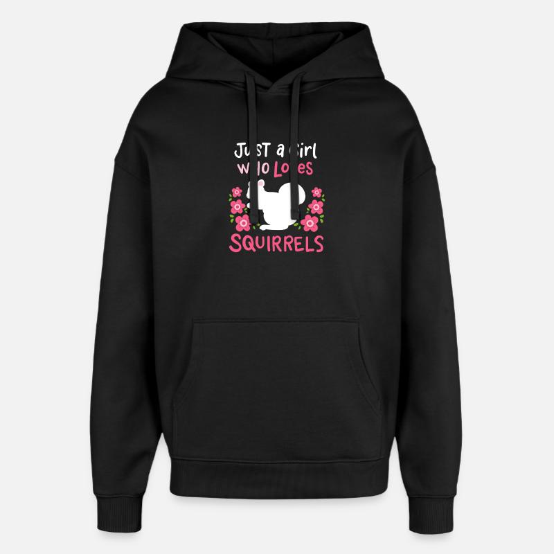 Eichhörnchen Eichhörnchen-Liebhaber - Oversized Unisex Hoodie von Stanley/Stella - Schwarz