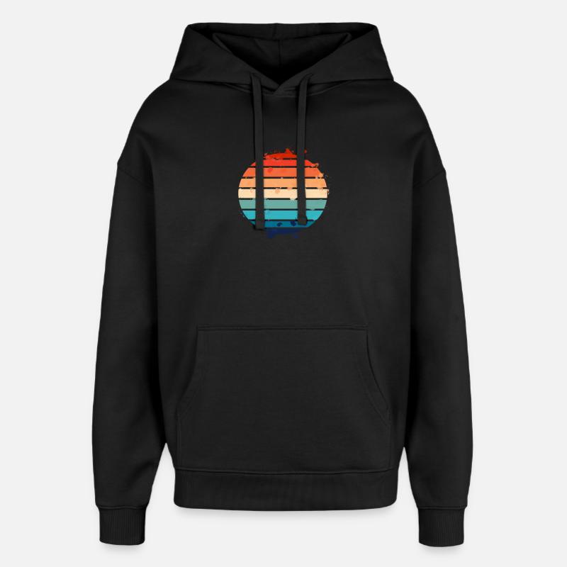 Splatter Retro Sunset - Oversized Unisex Hoodie von Stanley/Stella - Schwarz