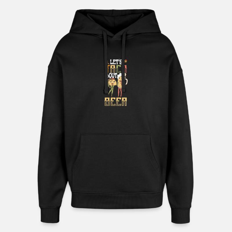 Laisse Taco Bout Beer - Sweat à capuche unisexe Stanley/Stella Oversized - noir