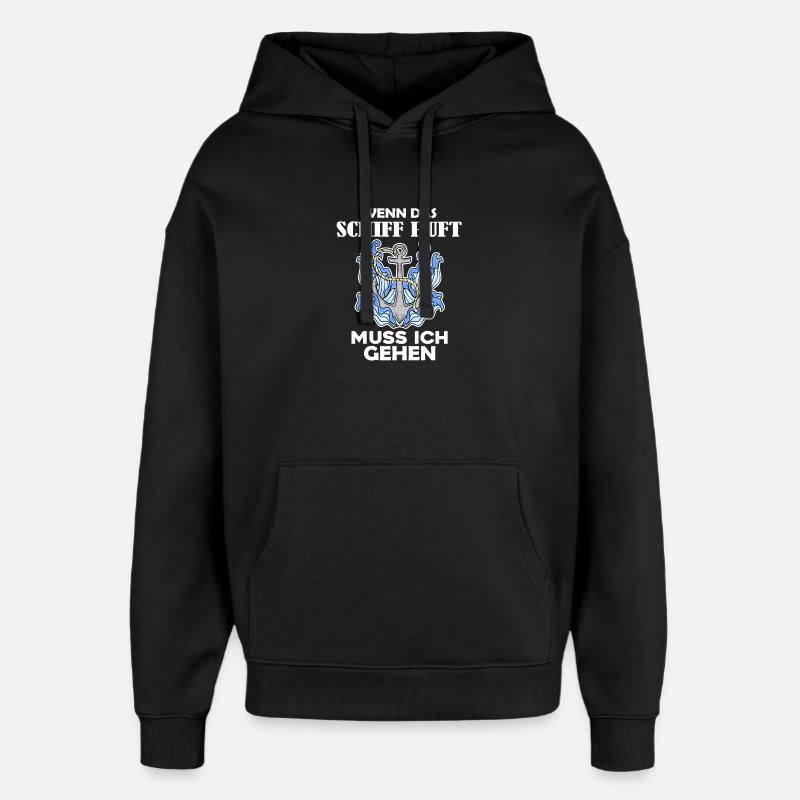 Schiff Schifffahrt - Oversized Unisex Hoodie von Stanley/Stella - Schwarz
