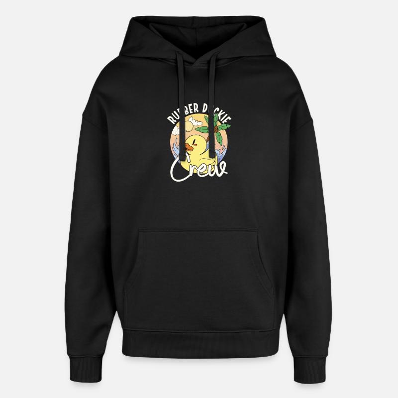 Rubber Duck Rubber Duckie Crew - Oversized Unisex Hoodie by Stanley/Stella - black