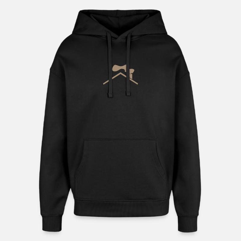 Toit de la maison - Sweat à capuche unisexe Stanley/Stella Oversized - noir