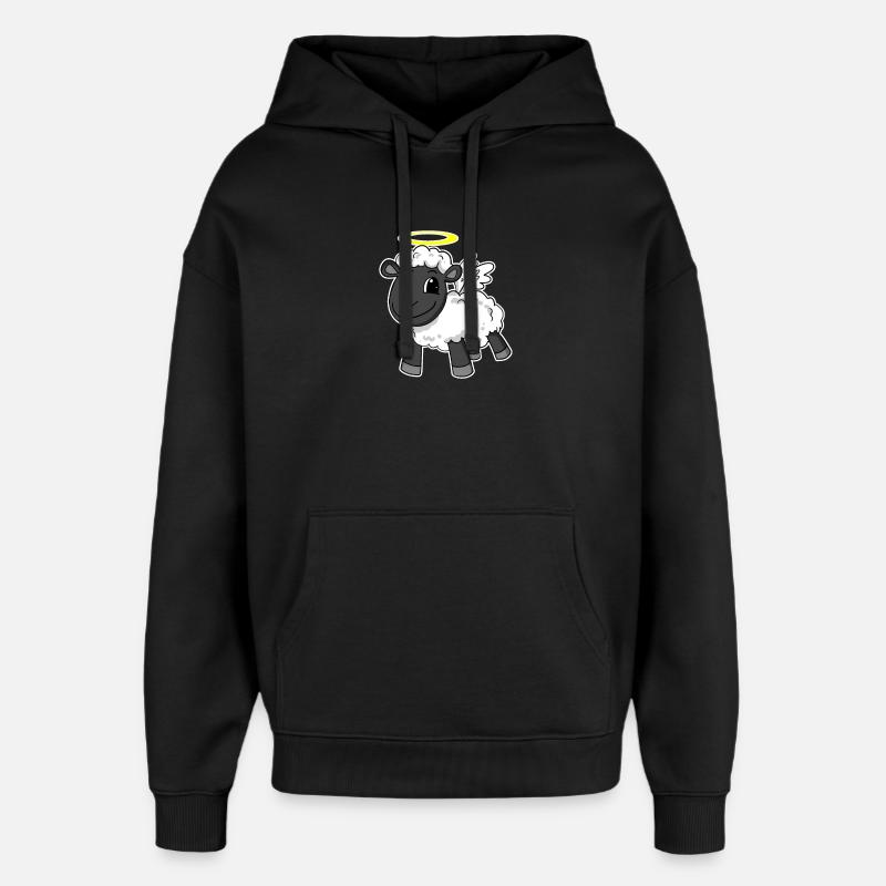 Ange mouton - Sweat à capuche unisexe Stanley/Stella Oversized - noir