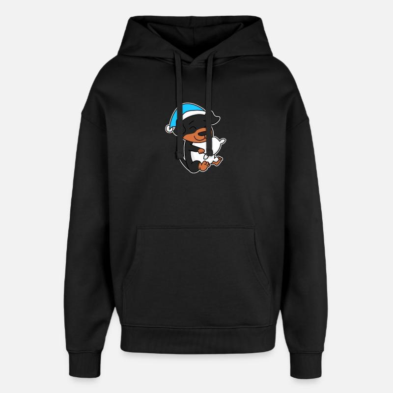 Chien de race Rottweiler - Sweat à capuche unisexe Stanley/Stella Oversized - noir
